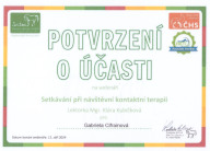 Potvrzení kontaktní terapie